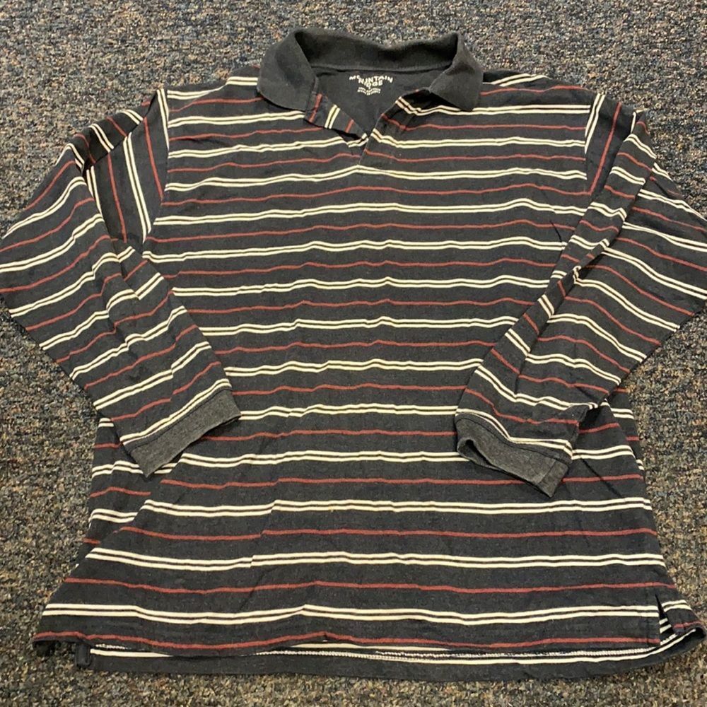 Mountain Ridge Long Sleeve Polo Shirt sz. L